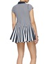 Back View - Click To Enlarge - LOEWE - Stripe Cap Sleeve Polo Mini Dress