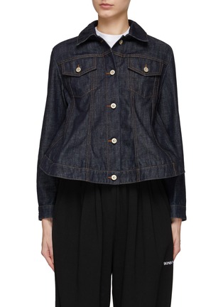 Main View - Click To Enlarge - LOEWE - Trapeze Button Up Denim Jacket