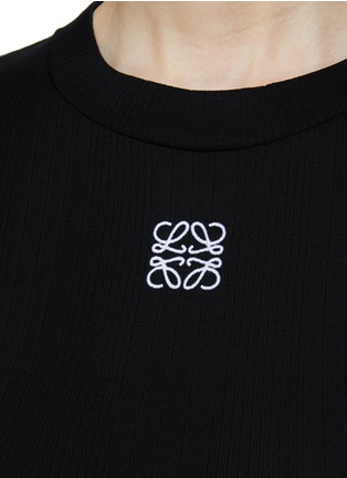  - LOEWE - Anagram Embroidered Cropped Crewneck T-Shirt