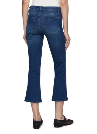 Back View - Click To Enlarge - FRAME - ‘Le Cropped’ Medium Washed Cropped Boot Cut Jeans