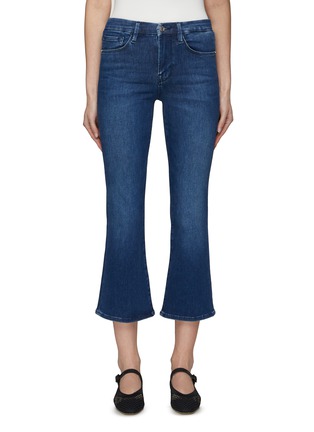 Main View - Click To Enlarge - FRAME - ‘Le Cropped’ Medium Washed Cropped Boot Cut Jeans