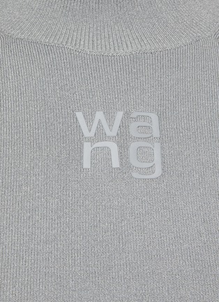  - T BY ALEXANDER WANG - Printed Logo Cropped Turtleneck Top