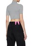 T BY ALEXANDER WANG - Printed Logo Cropped Turtleneck Top
