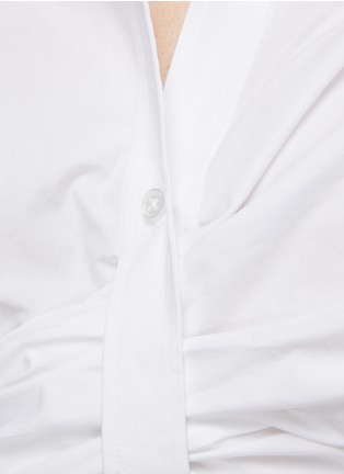  - T BY ALEXANDER WANG - Ruched Detail Cropped Button Up Shirt
