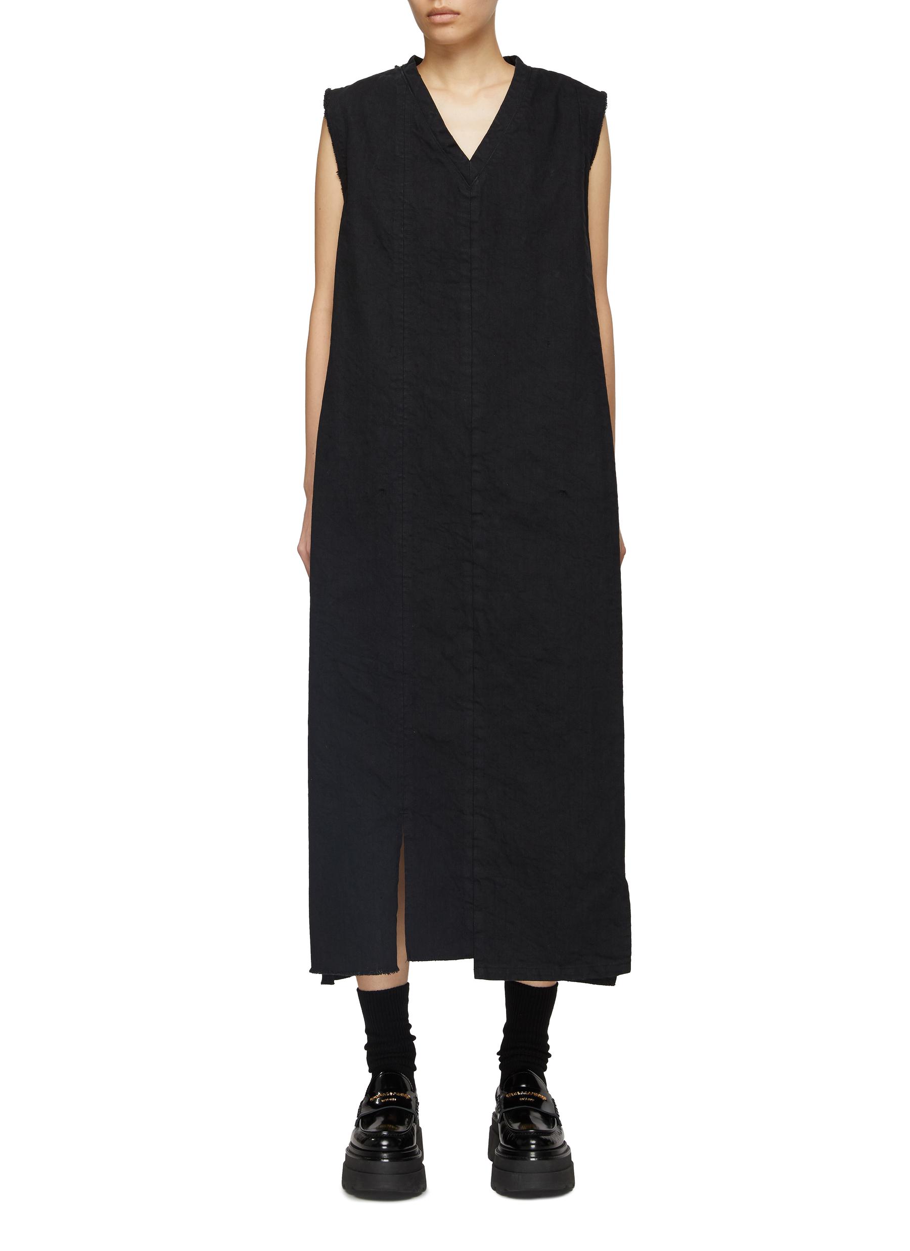 Kuro Remake One Piece Denim Maxi Dress In Black | ModeSens