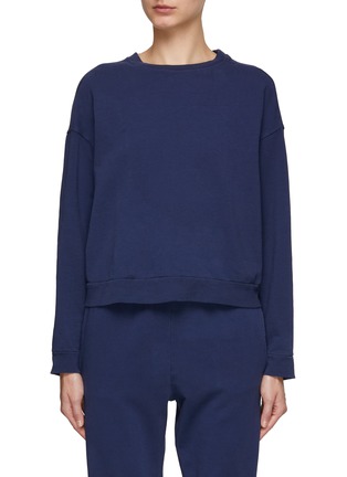 Main View - Click To Enlarge - ELECTRIC & ROSE - Evana Crewneck Cotton Blend Sweatshirt