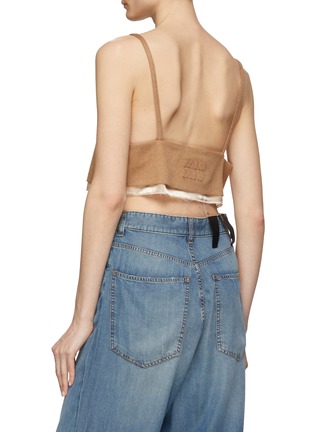 Back View - Click To Enlarge - MIU MIU - Wool Boxy Cropped Camisole