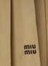  - MIU MIU - Logo Embroidery Pleated Cotton Midi Skirt
