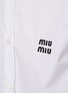  - MIU MIU - Logo Embroidery Cotton Poplin Long Shirt