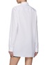 Back View - Click To Enlarge - MIU MIU - Logo Embroidery Cotton Poplin Long Shirt