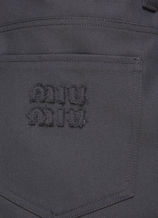  - MIU MIU - ‘Covert’ Logo Patch Mid Waist Pants