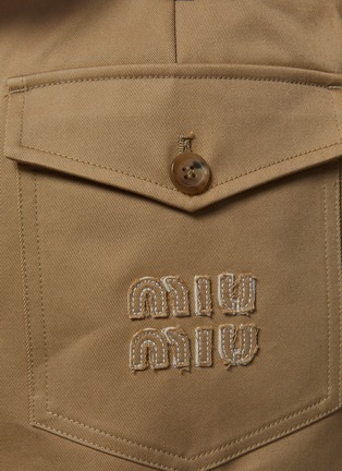  - MIU MIU - Raw Hem Pocket Lining Cargo Chino Mini Skirt