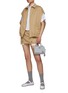 Figure View - Click To Enlarge - MIU MIU - Raw Hem Pocket Lining Cargo Chino Mini Skirt