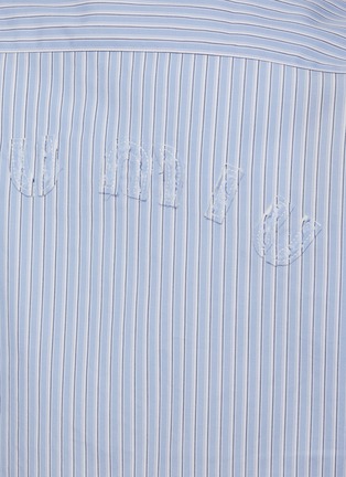 - MIU MIU - Striped Cropped Chambray Shirt