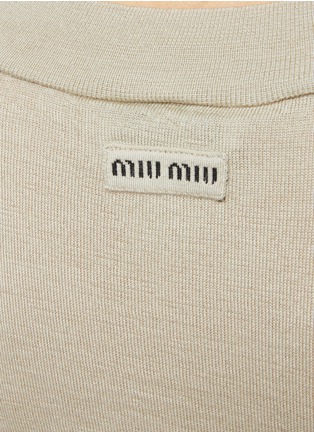  - MIU MIU - Round Neck Cap Sleeve Cashmere Silk Blend Bodycon Dress