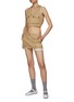 Figure View - Click To Enlarge - MIU MIU - Cropped Zip Up Chino Utility Vest
