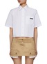 Main View - Click To Enlarge - MIU MIU - Classic Pocket Poplin Bowling Shirt