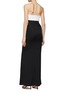 Back View - Click To Enlarge - ROLAND MOURET - Strapless Silk Crepe Maxi Dress