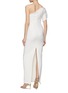 Back View - Click To Enlarge - ROLAND MOURET - One-Shoulder Silk Maxi Dress