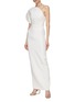 Figure View - Click To Enlarge - ROLAND MOURET - One-Shoulder Silk Maxi Dress