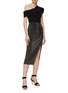 Figure View - Click To Enlarge - ROLAND MOURET - One-Shoulder Draped Detail Cady Top