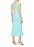 Back View - Click To Enlarge - ROLAND MOURET - Wrap Effect Sleeveless Cady Midi Dress