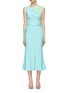 Main View - Click To Enlarge - ROLAND MOURET - Wrap Effect Sleeveless Cady Midi Dress