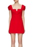 Main View - Click To Enlarge - ROLAND MOURET - Cap Sleeve Square Back Cady Mini Dress