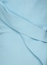  - ROLAND MOURET - Cap Sleeve Square Neckline Silk Wool Blend Midi Dress