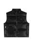 Main View - Click To Enlarge - TEAM WANG DESIGN - Balloon Panel Faux Leather Puffer Vest