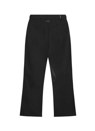 Back View - Click To Enlarge - TEAM WANG DESIGN - Belted Logo Balloon Panel Straight Pants