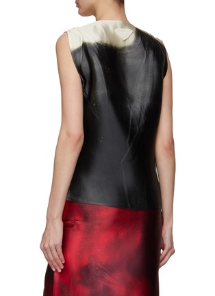 Back View - Click To Enlarge - PRADA - Water Dyed Silk Blend Sleeveless Top