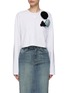 Main View - Click To Enlarge - PRADA - 3D Rose Bud Cotton Long Sleeve T-Shirt