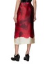 Back View - Click To Enlarge - PRADA - Side Slit Water Dyed Silk Blend Skirt