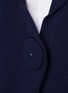  - PRADA - Ruched Round Sleeve V-Neck Wool Cashmere Blend Knit Cardigan