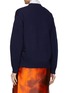 Back View - Click To Enlarge - PRADA - Ruched Round Sleeve V-Neck Wool Cashmere Blend Knit Cardigan