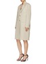 Detail View - Click To Enlarge - PRADA - Gathered Sheer Lace Trim Nightie Coat