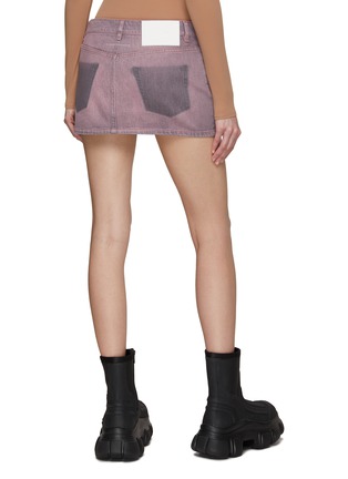 Back View - Click To Enlarge - MM6 MAISON MARGIELA - Overdyed Denim Mini Skirt