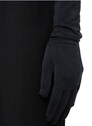  - MM6 MAISON MARGIELA - Cropped Long Sleeve T-Shirt With Gloves
