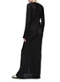 Back View - Click To Enlarge - RUOHAN - V-Neck Draped Wool Long Cardigan