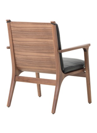 Detail View - Click To Enlarge - STELLAR WORKS - Rén Small Walnut Wood Lounge Chair