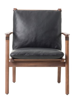 Main View - Click To Enlarge - STELLAR WORKS - Rén Small Walnut Wood Lounge Chair