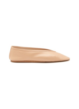 Main View - Click To Enlarge - LE MONDE BERYL - ‘Luna’ Almond Toe Leather Ballerina Flats