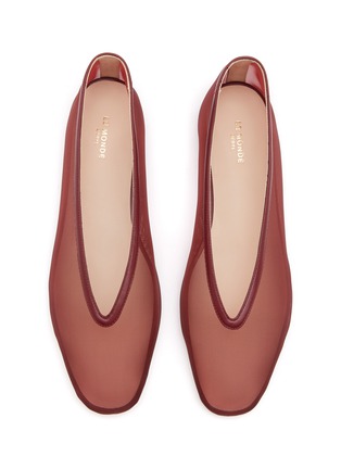 Detail View - Click To Enlarge - LE MONDE BERYL - ‘Luna’ Almond Toe Mesh Ballerina Flats