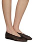 Figure View - Click To Enlarge - LE MONDE BERYL - ‘Luna’ Almond Toe Mesh Ballerina Flats