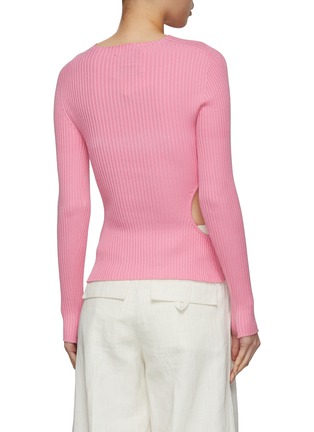 Back View - Click To Enlarge - AERON - ‘Zero’ Cut Out Long Sleeve Top
