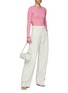 Figure View - Click To Enlarge - AERON - ‘Zero’ Cut Out Long Sleeve Top
