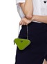 Front View - Click To Enlarge - PRADA - Mini Triangle Leather Crossbody Bag