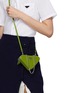 Figure View - Click To Enlarge - PRADA - Mini Triangle Leather Crossbody Bag