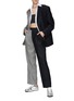 Figure View - Click To Enlarge - HAVRE STUDIO - Oversize Blazer and High Rise Pants Bicolour Suit Set